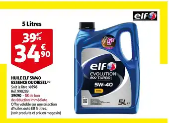 Huile ELF 5W40