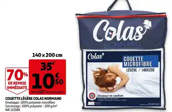 Auchan Couette Légère Colas Normand offre