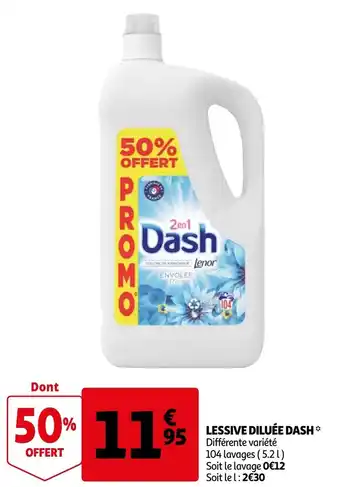 Auchan Lessive Diluée Dash offre