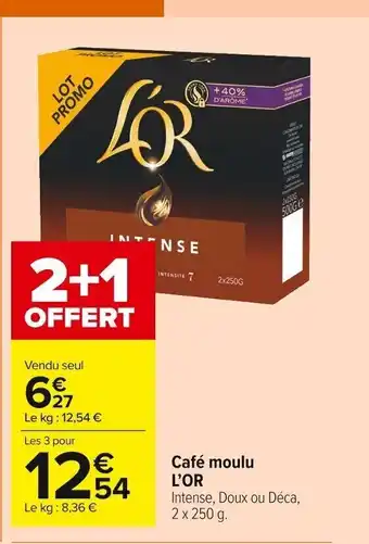 Carrefour Market Café moulu l'Or offre
