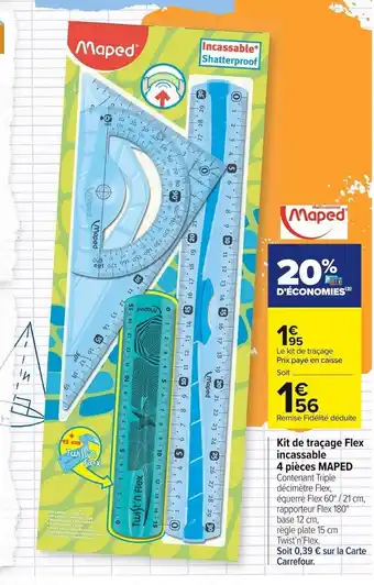 Carrefour Market Kit de tracage Flex incassable 4 pièces Mapd offre