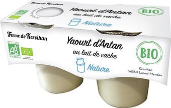 Spar YAOURT D’ANTAN AU LAIT DE VACHE BIO NATURE offre