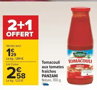 Carrefour Tomacouli Aux Tomates FraÎches Panzani offre