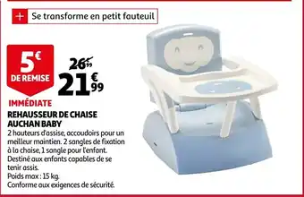 Auchan Rehausseur De Chaise Auchan Baby offre