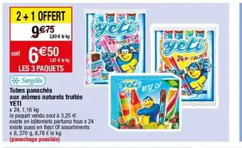 Tubes Panachés Aux Aromes Naturels Fruité YETI
