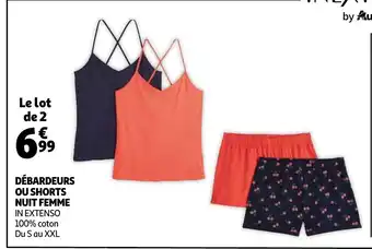 Auchan Débardeurs Ou Shorts Nuit Femme offre