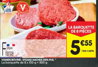 Leader Price Viande Bovine Steaks Haches 20% offre
