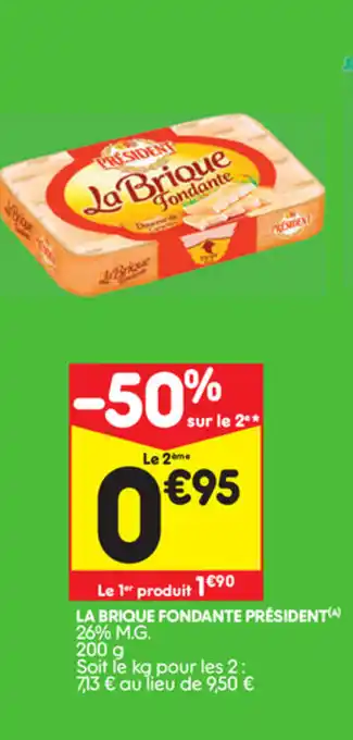 Leader Price La Brique Fondante Président offre