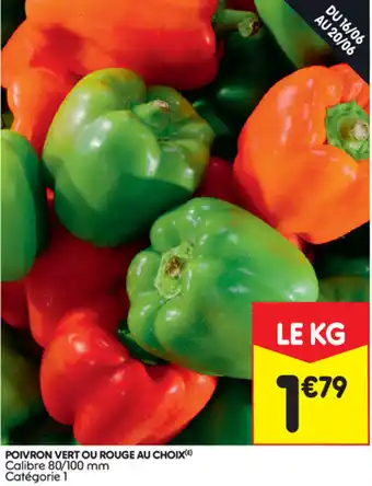 Leader Price Poivron Vert Ou Rouge Au Choix offre