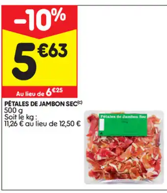 Leader Price Pétales De Jambon Sec offre