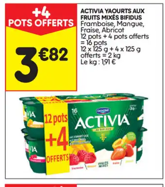 Leader Price Activia Yaourts Aux offre