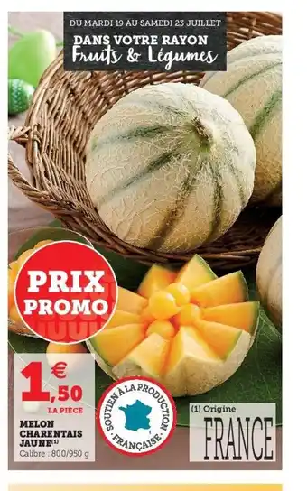 Super U Melon charentais jaune offre
