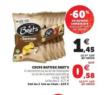 Super U Chips nature bret's offre