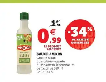 Super U Sauce amora offre