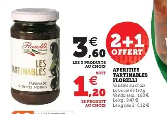 Super U Aperitifs tartinables florelli offre