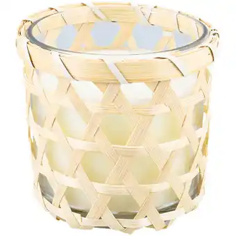 Action Bougie dans verre avec rotin offre