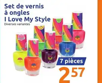 Action Set De Vernis à ongles i love my style offre