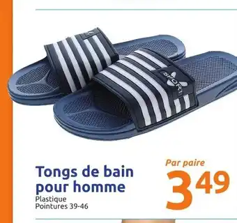 Action Tongs De Bain Pour Homme offre