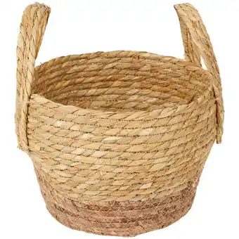 Panier en feuilles de maïs tressées