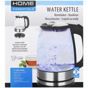 Action Bouilloire en verre Home Essentials offre