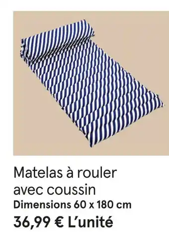 Monoprix Matelas à rouler avec coussin offre