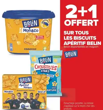 Belin bon plan sur tous les biscuits apéritif de la marque belin