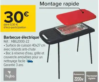 Carrefour Hyba barbecue électrique offre