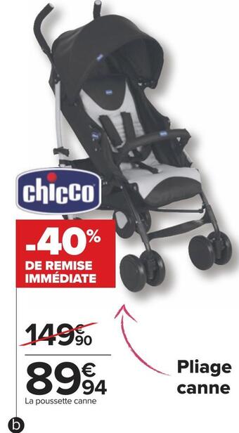 Carrefour Chicco poussette canne "echo" offre