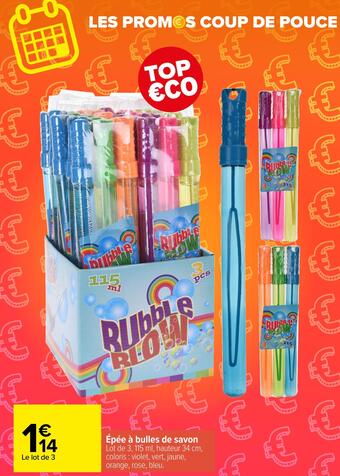 Carrefour Épée à bulles de savon offre