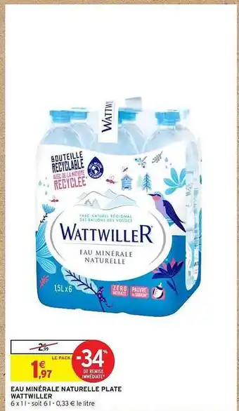Intermarché Eau Minérale Naturelle Plate Wattwiller offre