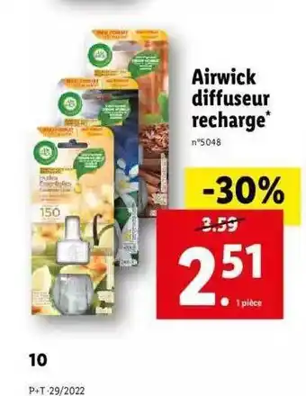 Lidl Airwick Diffuseur Recharge offre