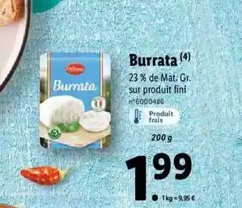 Lidl Burrata offre