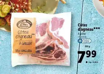 Lidl Côtes D'agneau offre
