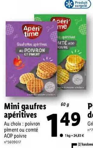 Mini Gaufres Apéritives