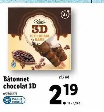 Lidl Bâtonnet Chocolat 3d offre