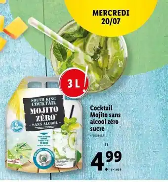 Lidl Cocktail Mojito Sans Alcool Zéro Sucre offre
