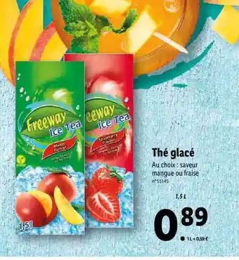 Lidl Thé Glacé Freeway offre
