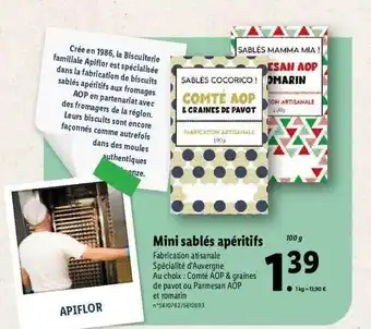 Lidl Mini Sablés Apéritifs offre