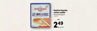 Lidl Gaufres Fourrées Saveur Vanille offre