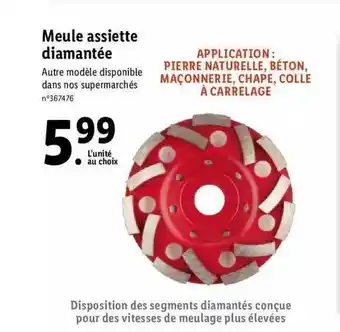 Lidl Meule Assiette Diamantée offre