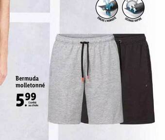 Lidl Bermuda Molletonné offre