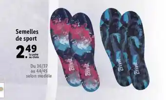Lidl Semelles De Sport offre