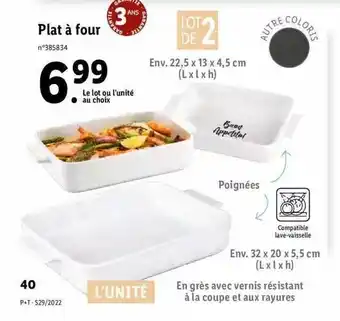 Lidl Plat à Four offre