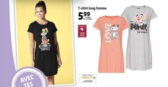 Lidl T-shirt Long Femme offre
