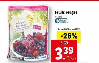 Lidl Fruits Rouges offre
