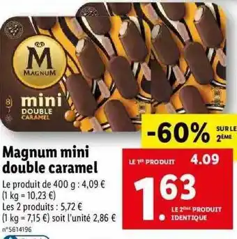 Lidl Magnum Mini Double Caramel offre