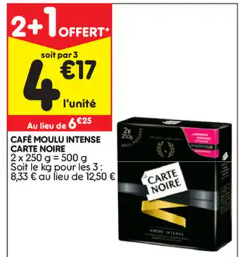 Leader Price Café moulu intense carte noire offre