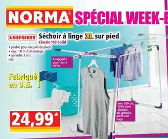 Norma Séchoir à Linge Xl Sur Pied Leifheit offre