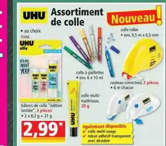 Norma Assortiment De Colle Uhu offre