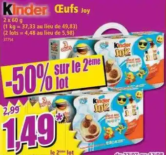 Norma Oeufs Joy Kinder offre